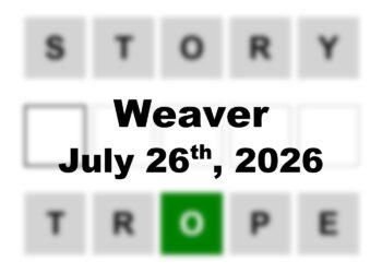 ‘Wordle’ Answer Today 1863 July 26th 2026 – Hints and Solution (7/26/26)