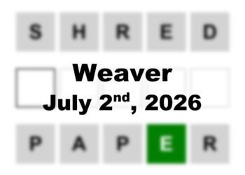 ‘Wordle’ Answer Today 1839 July 2nd 2026 – Hints and Solution (7/2/26)