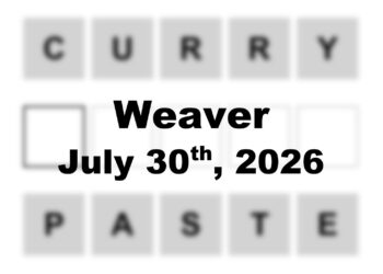 ‘Wordle’ Answer Today 1867 July 30th 2026 – Hints and Solution (7/30/26)