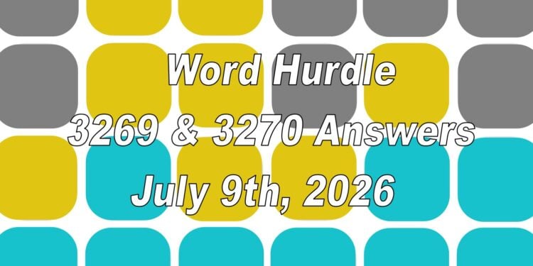 Word Hurdle #3269 & #3270 - 9th July 2026