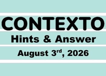 ‘Wordle’ Answer Today 1871 August 3rd 2026 – Hints and Solution (8/3/26)