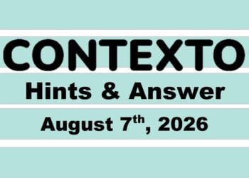 ‘Wordle’ Answer Today 1875 August 7th 2026 – Hints and Solution (8/7/26)