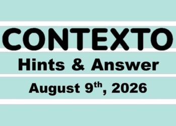 ‘Wordle’ Answer Today 1877 August 9th 2026 – Hints and Solution (8/9/26)