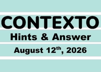 ‘Wordle’ Answer Today 1880 August 12th 2026 – Hints and Solution (8/12/26)