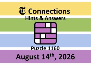 ‘Wordle’ Answer Today 1882 August 14th 2026 – Hints and Solution (8/14/26)