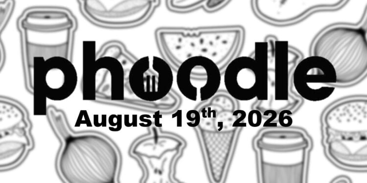 Daily Phoodle - 19th August 2026