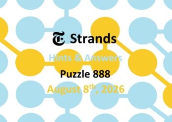 ‘Wordle’ Answer Today 1876 August 8th 2026 – Hints and Solution (8/8/26)