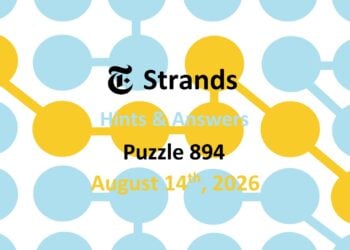 ‘Wordle’ Answer Today 1882 August 14th 2026 – Hints and Solution (8/14/26)