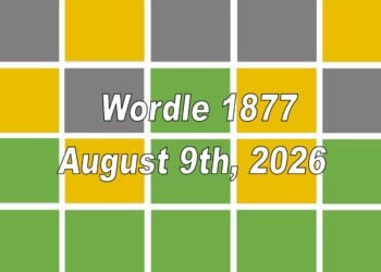 ‘Wordle’ Answer Today 1877 August 9th 2026 – Hints and Solution (8/9/26)
