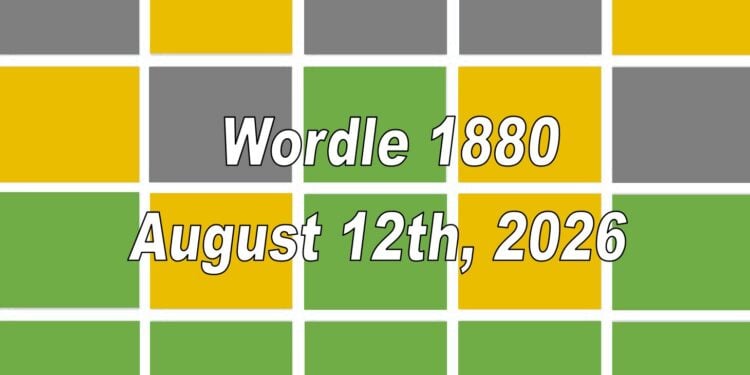 Daily Wordle 1879 - 12th August 2026