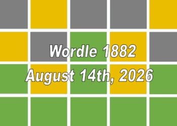‘Wordle’ Answer Today 1882 August 14th 2026 – Hints and Solution (8/14/26)