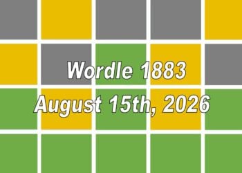 ‘Wordle’ Answer Today 1883 August 15th 2026 – Hints and Solution (8/15/26)