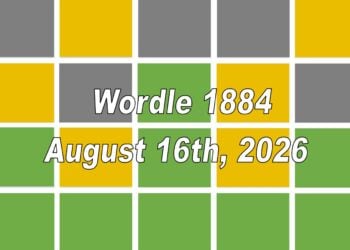 ‘Wordle’ Answer Today 1884 August 16th 2026 – Hints and Solution (8/16/26)