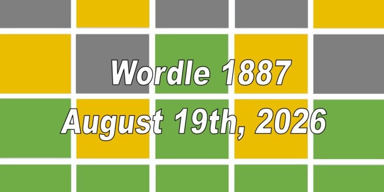 Daily Wordle 1886 - 19th August 2026