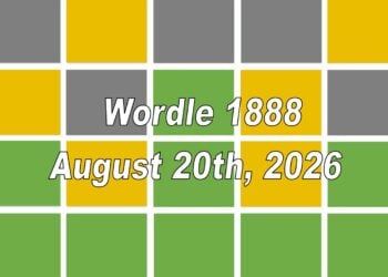 ‘Wordle’ Answer Today 1888 August 20th 2026 – Hints and Solution (8/20/26)