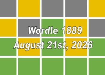 ‘Wordle’ Answer Today 1889 August 21st 2026 – Hints and Solution (8/21/26)