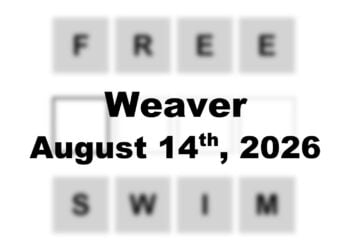 ‘Wordle’ Answer Today 1882 August 14th 2026 – Hints and Solution (8/14/26)