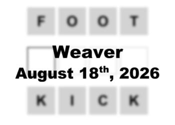 ‘Wordle’ Answer Today 1886 August 18th 2026 – Hints and Solution (8/18/26)