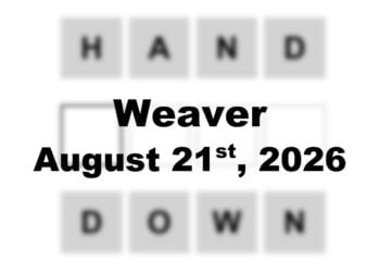 ‘Wordle’ Answer Today 1889 August 21st 2026 – Hints and Solution (8/21/26)